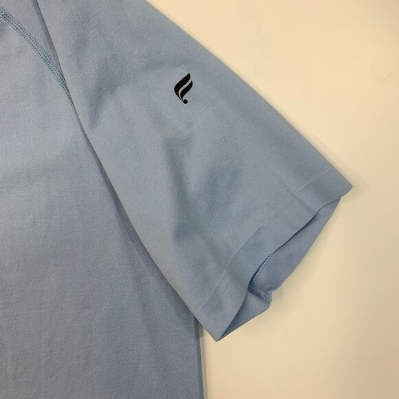 Fabletics Ringer T Shirt Mens L Large Blueberry Lightweight Athletic Nylon Blend - Picture 5 of 11